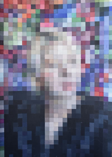 Retrato pixelado