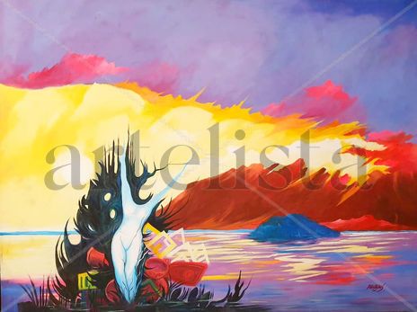 Atardecer en el mar