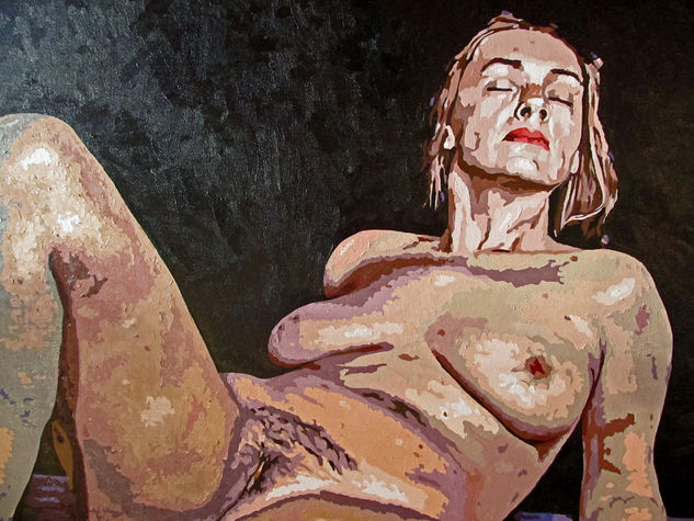 À huis clos (fragmento) Oil Canvas Nude Paintings