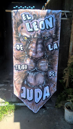 el leon de la tribu de juda Acrílico Tela Animales