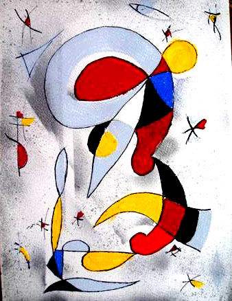 Homenaje a Miró II Acrylic Paper Landscaping