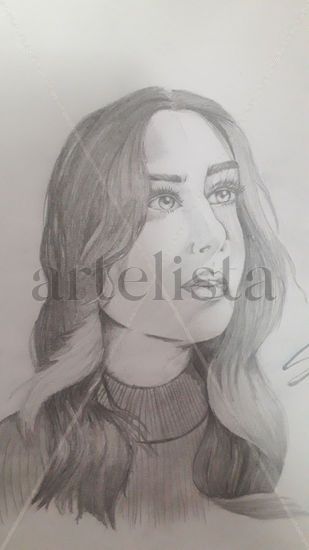 Retrato de Lily Collins Lápiz