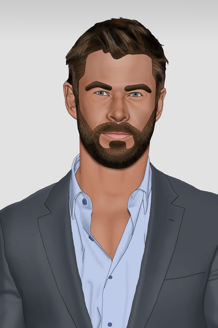 Hemsworth con traje...