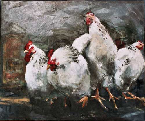 Gallinas Oil Canvas Animals