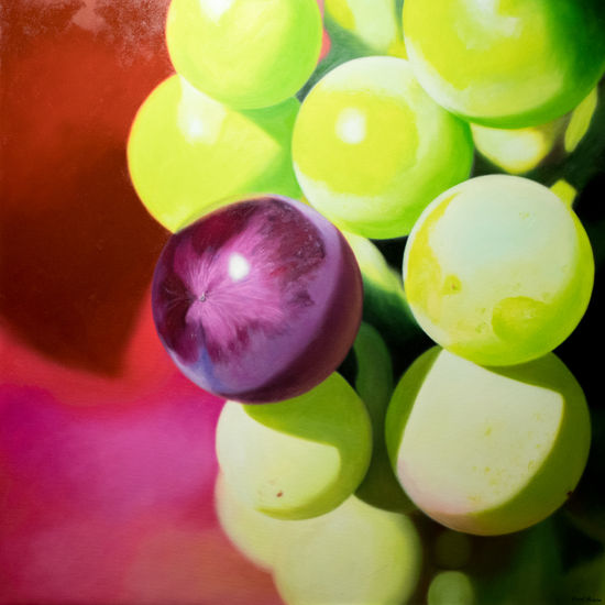 Uvas #12 Oil Canvas Still Life Paintings