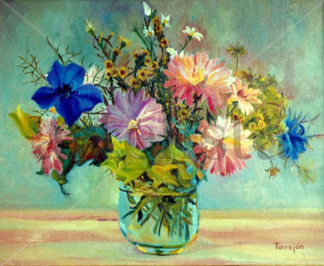 Flores Oil Canvas Floral Painting