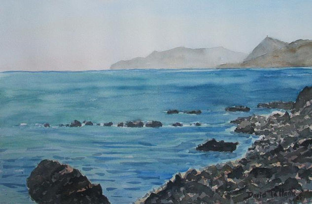 Rocas. Watercolour Paper Marine Painting