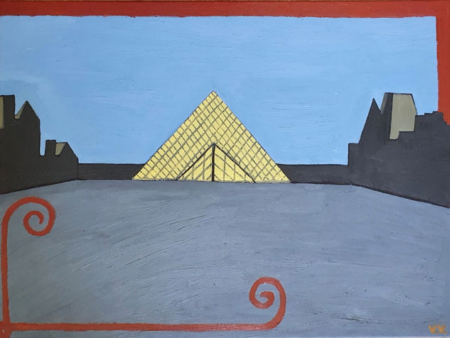 El Louvre Oil Canvas Landscaping