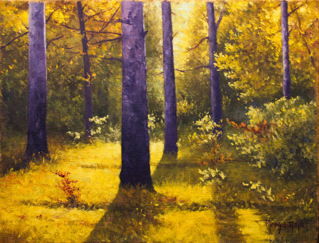 Un contraluz Oil Canvas Landscaping