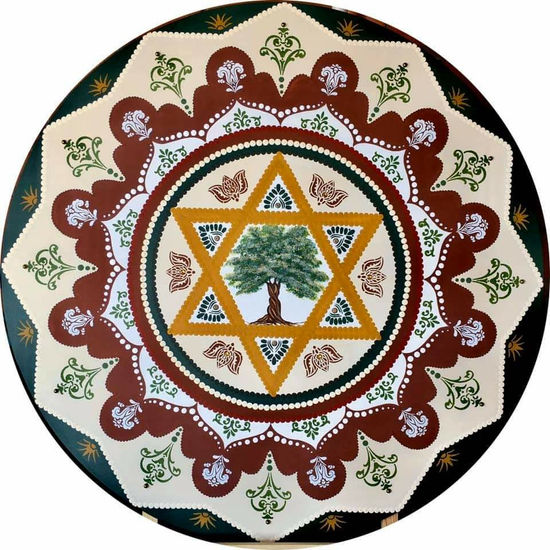 MANDALA ESTRELLA DE DAVID Acrílico Tabla Otros