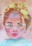 Niña africana en acualera