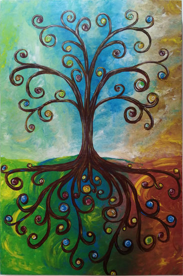 Árbol de la vida Acrylic Canvas Others