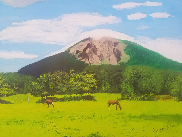 Volcán concepción Acrílico Lienzo Paisaje