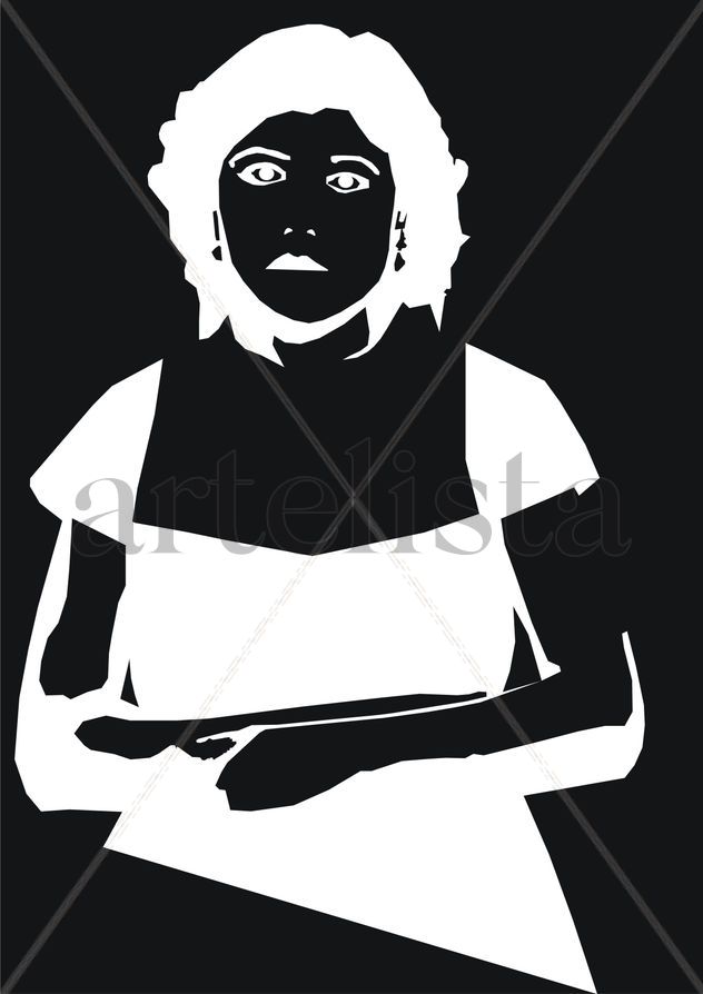 Mujer Pensante Blanco y Negro
