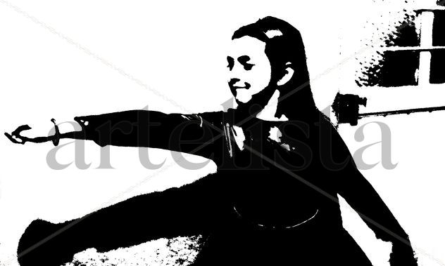 Niña Bailando Ballet Con la Sombra