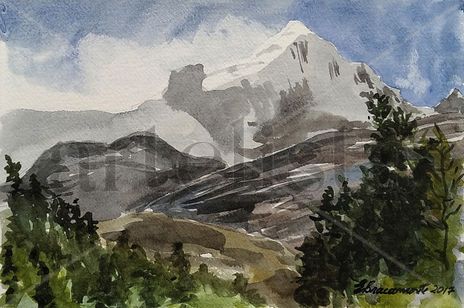 Snowed-mountains in...