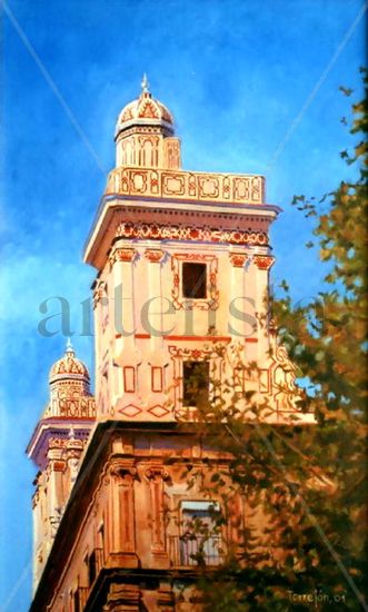 Torre mirador. Casa de las Cuatro Torres, Cádiz Oil Canvas Landscaping