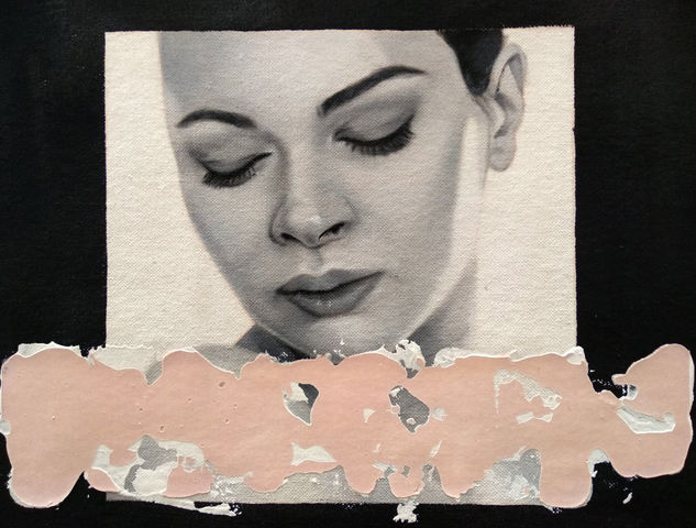 Black and white serie 11 Mixed media Canvas Portrait