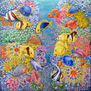 Anastasia Woron: "El Mar Rojo" - Óleo Original Firmado (60x60 cm.) 2021
