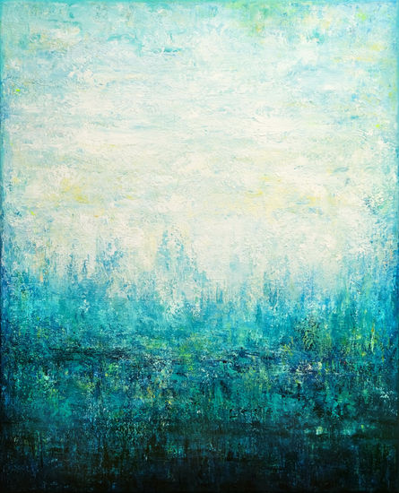 Turquoise Serenity Acrylic Canvas Landscaping