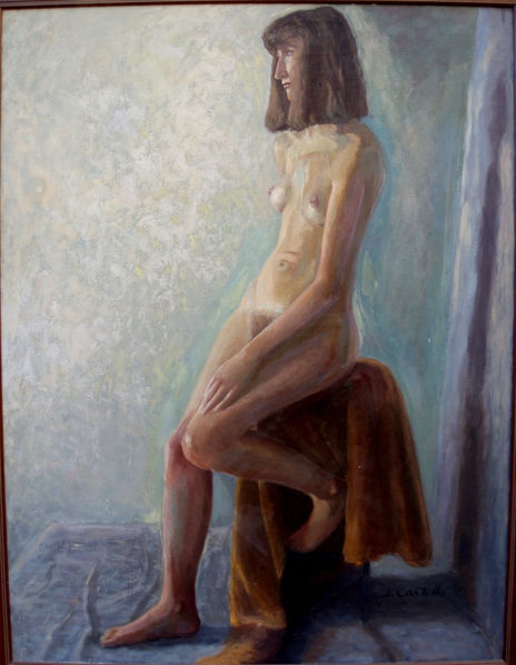 La Modelo, posando...