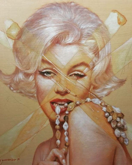 Marilyn Monroe Oil Canvas Portrait