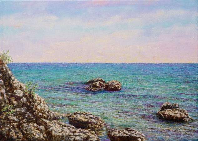 La Costa Brava Oil Canvas Marine Painting