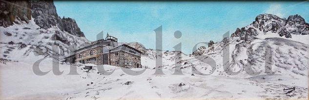 Refugio Urriellu Oil Canvas Landscaping