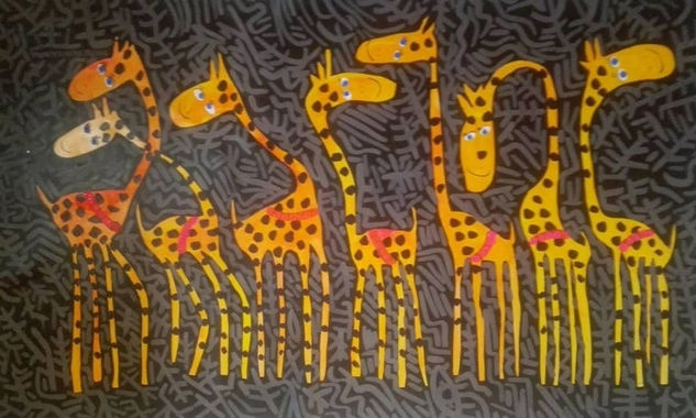 Las jirafas Acrylic Textile Animals