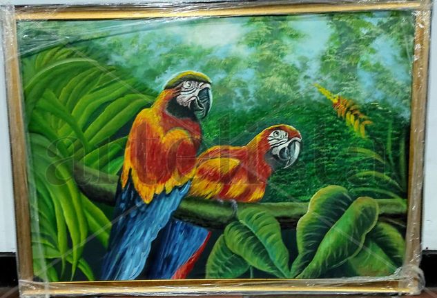 guacamayos Oil Canvas Animals