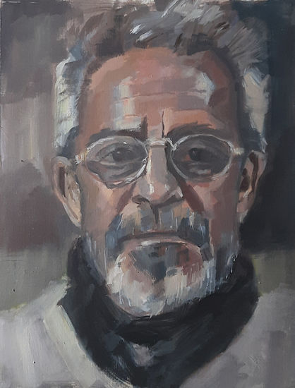 Gustavo Óleo Papel Retrato