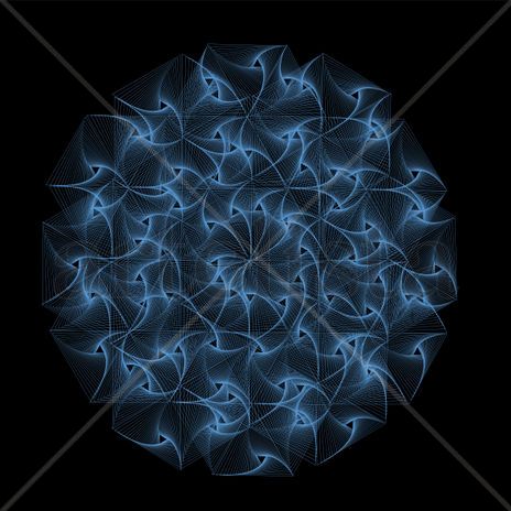 Circle of blue...