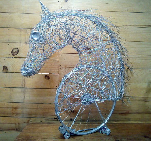 Cabeza de caballo Metal Mixta