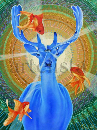 Venado Azul Oil Canvas Animals