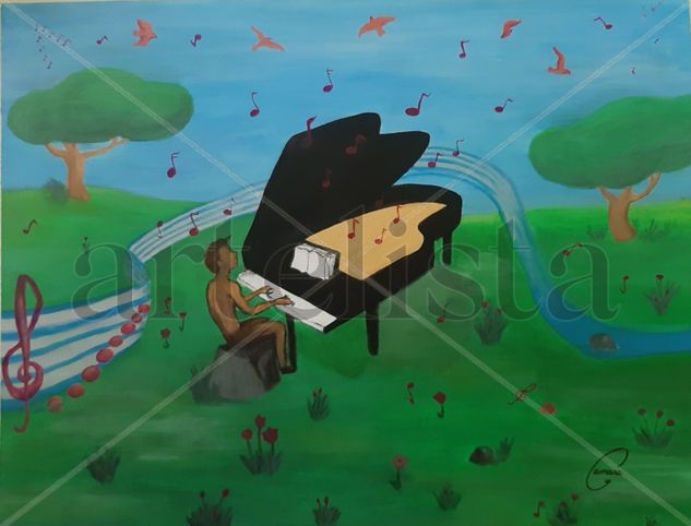 El pianista Others Canvas Landscaping