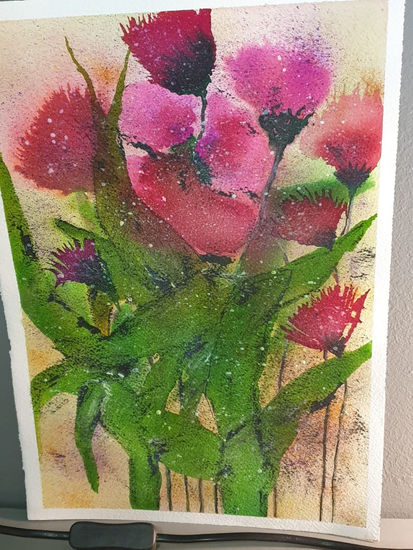 Gallerets Watercolour Card Floral Painting