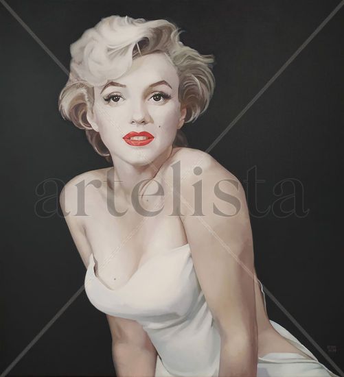 Marilyn Monroe Óleo Lienzo Retrato