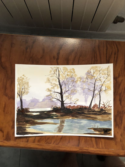 Lago fantasma Watercolour Paper Landscaping