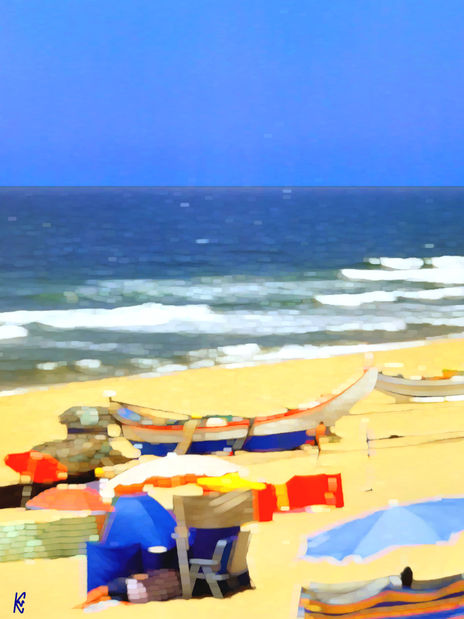 The beach