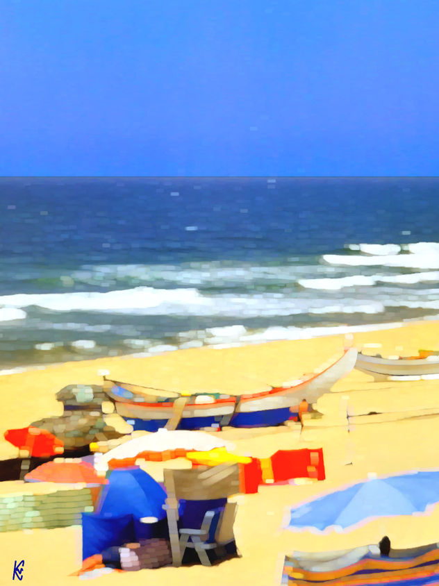 The beach