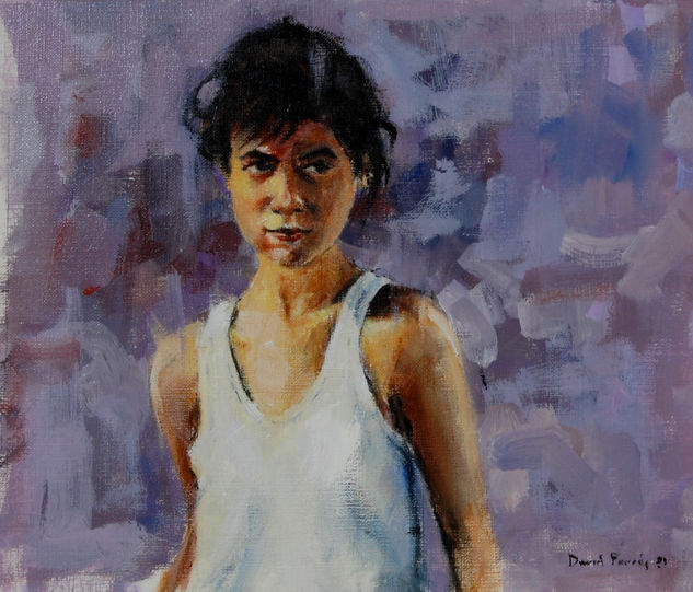 Modelo 002 2021 Oil Paper Portrait