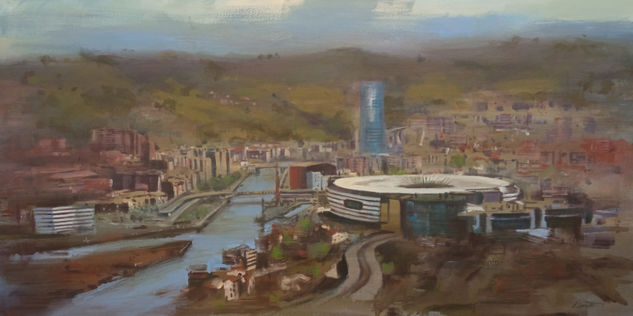 Panoramica Bilbao. Acrylic Canvas Landscaping