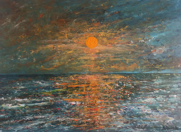 Crepúsculo marino Acrílico Tabla Marina