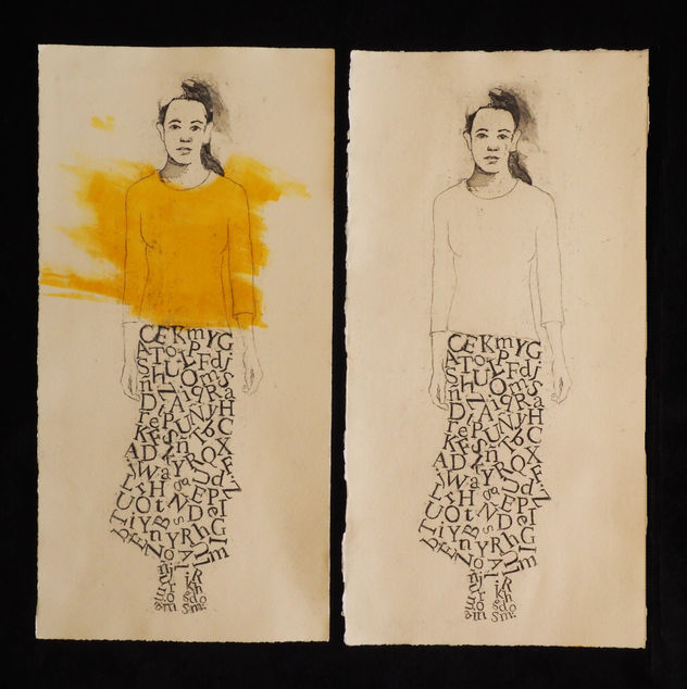 personaje y letras