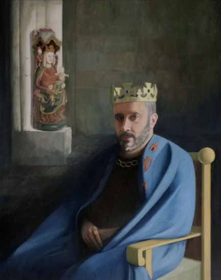 Alfonso X Oil Canvas Figure Painting