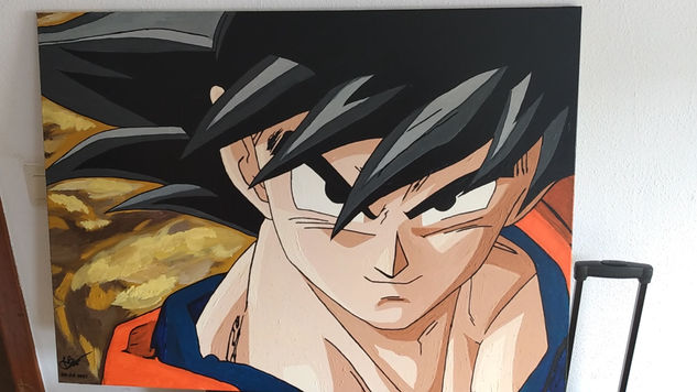 Lienzo GOKU - KAKAROTTO Art 1 Óleo Lienzo Figura