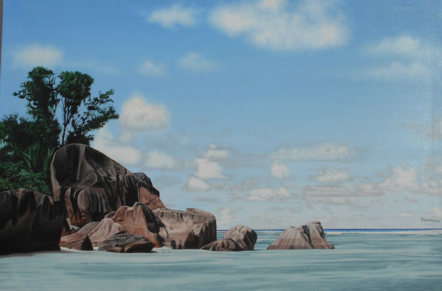 Paisaje de mar con rocas Oil Canvas Marine Painting