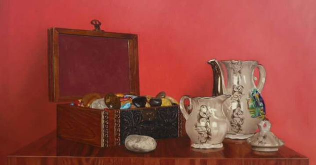 Naturaleza muerta con cafeteras #1 Oil Canvas Still Life Paintings