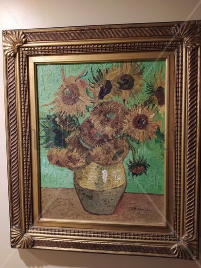 LOS GIRASOLES - VINCENT VAN GOGH Oil Canvas Floral Painting