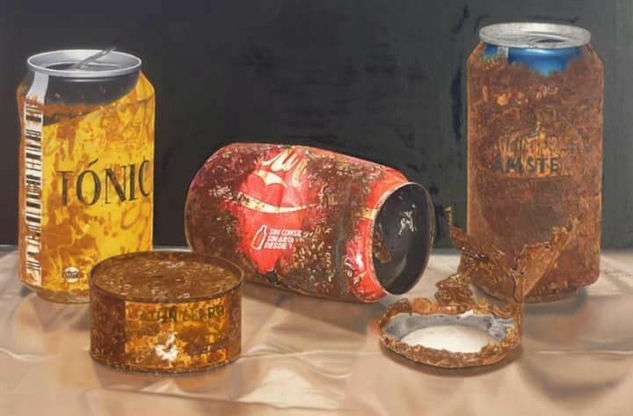 Drink cans Oil Canvas Still Life Paintings